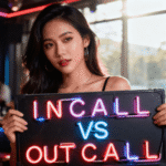 Elegant escort girl in a Kuala Lumpur hotel room, ready for incall or outcall booking